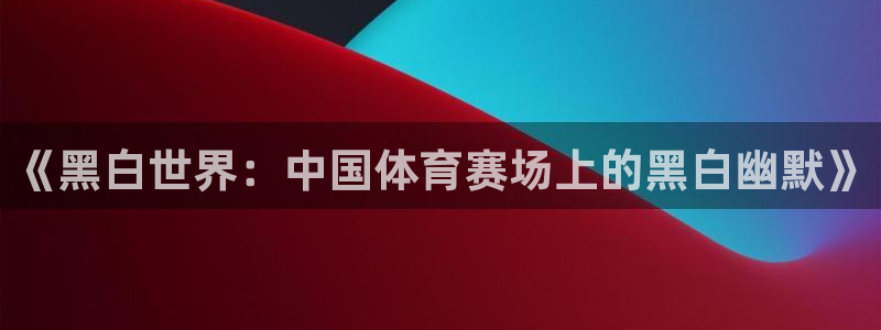 《黑白世界：中国体育赛场上的黑白幽默》